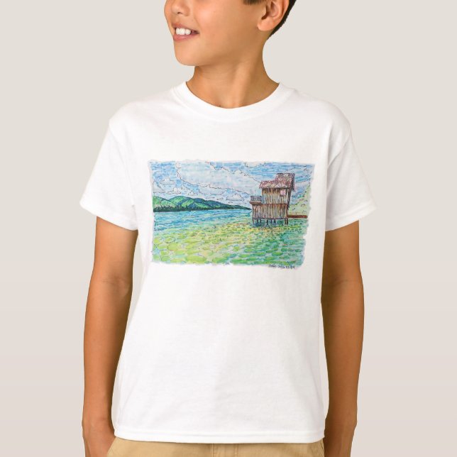 Camiseta Lirios en el lago (Anverso)