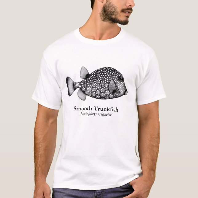 Camiseta lisa del Trunkfish del arrecife de coral (Anverso)