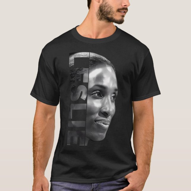 Camiseta Lisa Leslie - Blanco negro (Anverso)