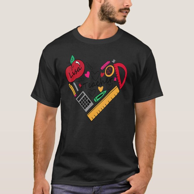Camiseta Lisa Teacher Regresó A La Escuela (Anverso)