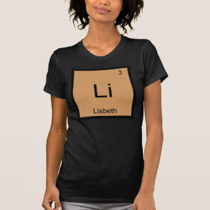 Camiseta Lisbeth Nombre Elemento Químico Tabla Periódica