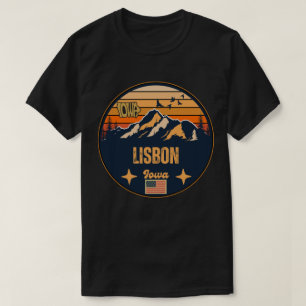 Camiseta Lisboa, Iowa Ia, Estados Unidos