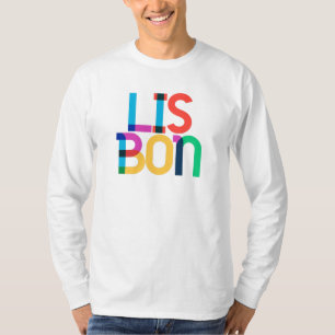 Camiseta Lisboa Portugal Arte Pop Letras