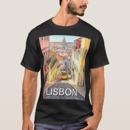 Camiseta Lisboa Portugal Panteón Alfama Watercolor