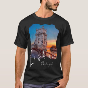 Camiseta Lisboa Portugal Portugal Souvenirs Belem Tower L