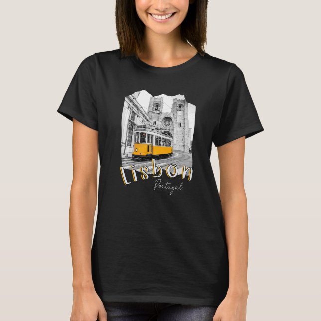 Camiseta Lisboa Portugal Tranvía recuerdos portugueses Lisb (Anverso)