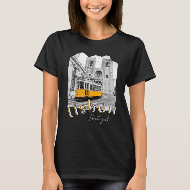 Camiseta Lisboa Portugal Tranvía recuerdos portugueses Lisb (Anverso)