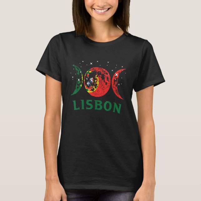 Camiseta Lisbon Portuguese City Retro Portugal Flag 1 (Anverso)