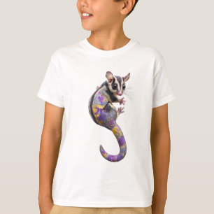 Camiseta Lisos Coloridos Artísticos de Sugar Glider para Ni