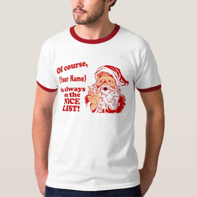 Camiseta Lista agradable personalizada (Anverso)