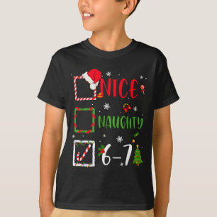 Camiseta Lista Bonita Traviesa 67 Navidad Brainrot Divertid