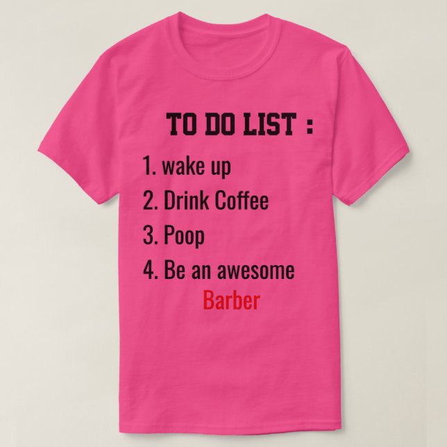 Camiseta Lista de Barras a Hacer (Diseño del anverso)