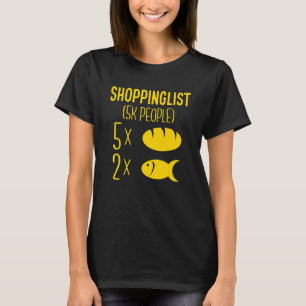 Camiseta Lista De Compradores Dos Peces Y Cinco Pan Mateo 1