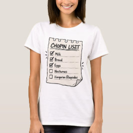 Camiseta Lista de compras de Chopin Liszt