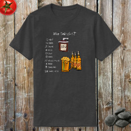 Camiseta Lista de comprobación de barbacoa (frontal) TShirt