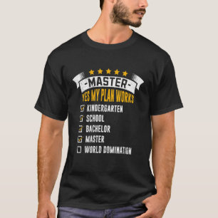 Camiseta Lista de comprobación de mi plan funciona maestría