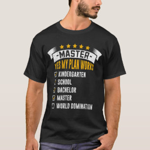 Camiseta Lista de comprobación de mi plan funciona maestría
