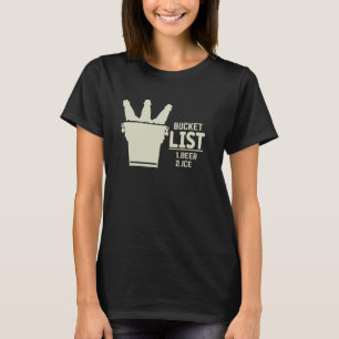 Camiseta Lista de cubos 1. Cerveza 2 Gráfica divertida de h