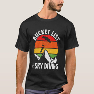 Camiseta Lista de deseos Saltar en paracaídas Paracaidismo