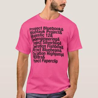 Camiseta Lista De Las Mayores Conspiraciones Proyecto Blueb