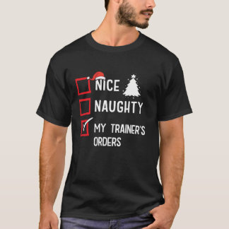 Camiseta Lista de Navidad agradable traviesa orden de mi en