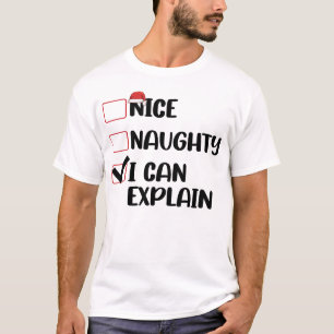 Camiseta Lista de Navidad de Santa Puedo Explicar Bonito Tr