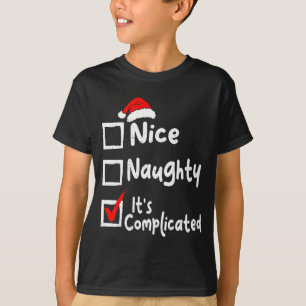 Camiseta Lista de Navidad Divertida y Complicada Bonita Tra