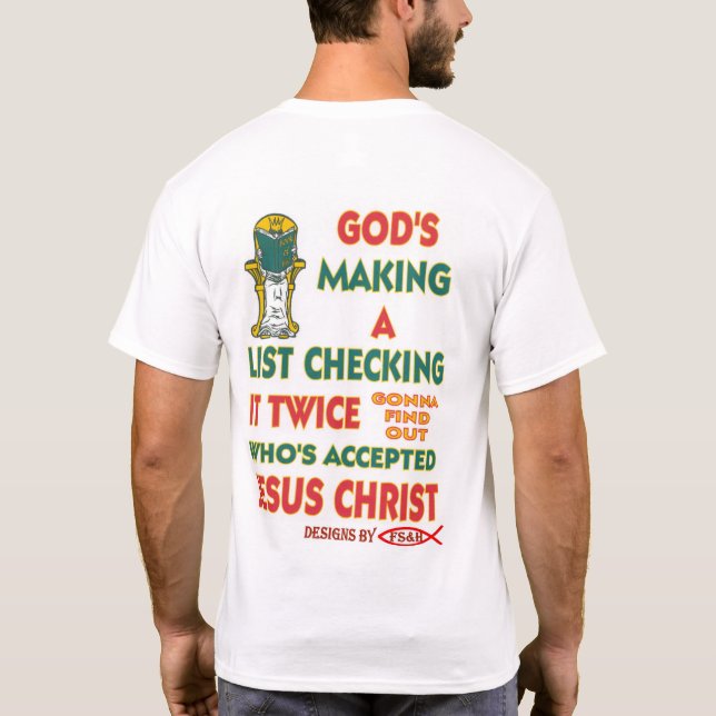 Camiseta Lista de navidades (Reverso)