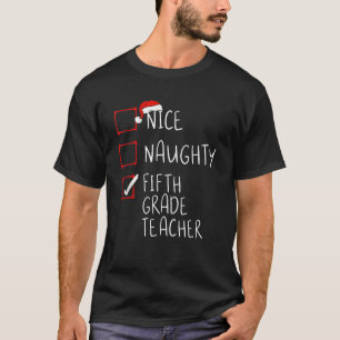 Camiseta Lista De Navidades De Profesores De Quinto Grado D