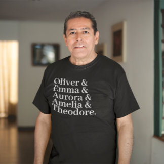 Camiseta Lista de nombres de nietos personalizados con Ampe