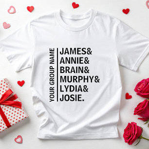 Camiseta Lista de nombres personalizados Nombre de equipo N