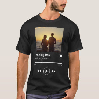 Camiseta Lista de reproducción de música con fotos personal