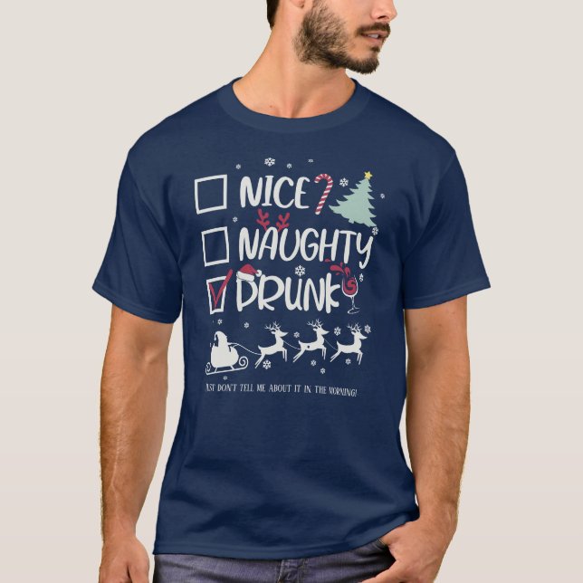 Camiseta Lista de traviesos de Santa - Navidades divertidos (Anverso)
