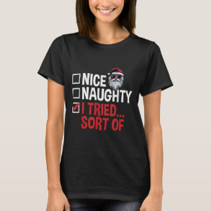 Camiseta Lista de traviesos o buenos de Santa Claus de Navi