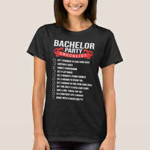 Camiseta Lista de verificación de despedida de soltero para