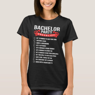 Camiseta Lista de verificación de despedida de soltero para