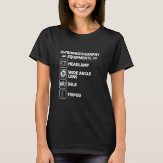 Camiseta Lista De Verificación De Equipo De Astrofotografía