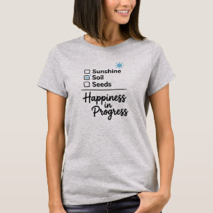 Camiseta Lista de Verificación de Jardinería Felicidad en P