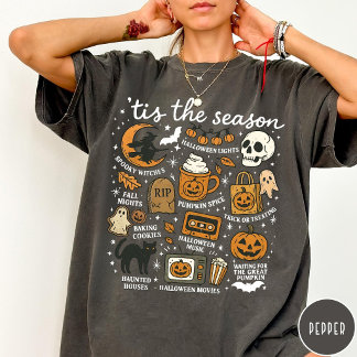 Camiseta Lista de Verificación de la Temporada de Terror Ha