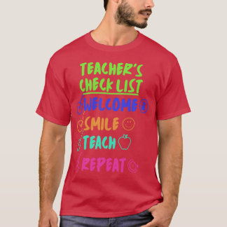 Camiseta LISTA DE VERIFICACIÓN DE PROFESORES divertida