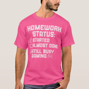 Camiseta Lista de verificación del estado de las tareas del