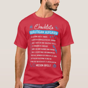 Camiseta Lista de verificación para la despedida de soltero