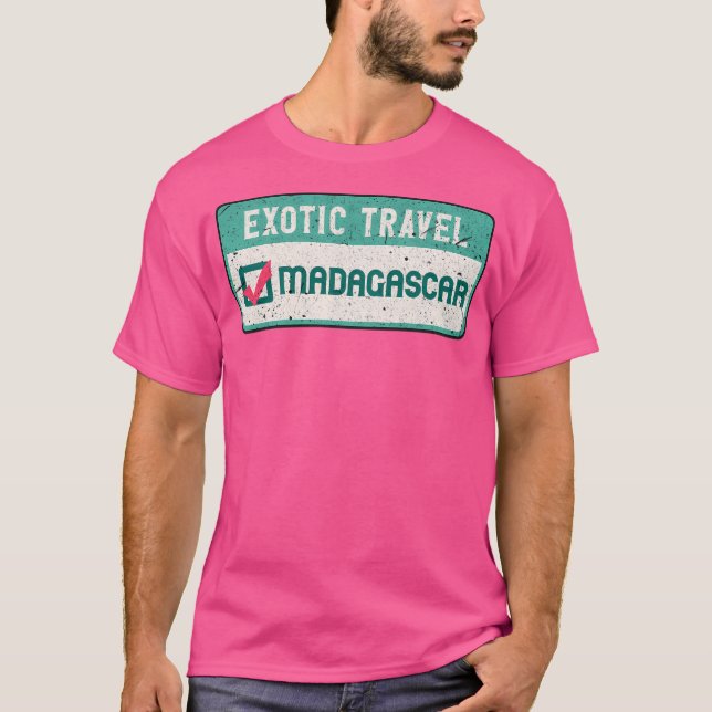 Camiseta Lista de viajes de Madagascar (Anverso)