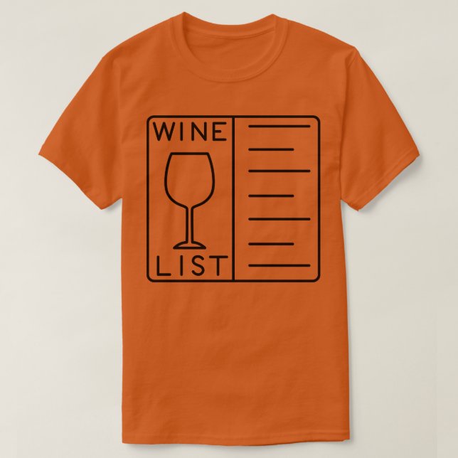 Camiseta Lista de vinos (Diseño del anverso)