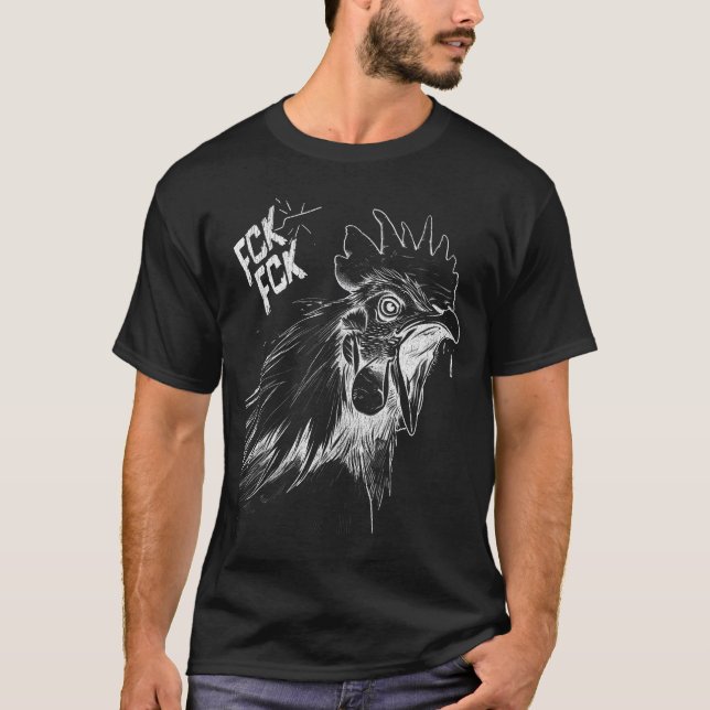 Camiseta lista grita pollo (Anverso)