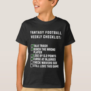 Camiseta Lista Semanal de Fantasía de Fútbol Humor Divertid