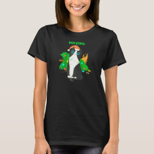 Camiseta Lista Traviesa Divertida Ojos de Gatito Lindo Árbo