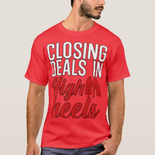 Camiseta Listas de cierre en tacones altos