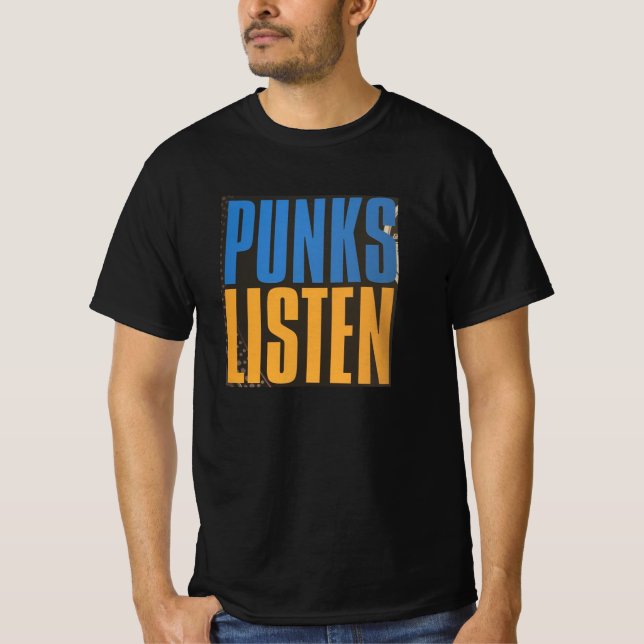 Camiseta LISTEN para punks (Anverso)