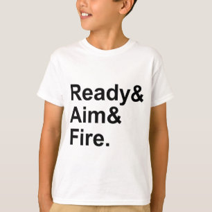 Camiseta Listo Apuntar Disparar   Direcciones de Tiro Milit